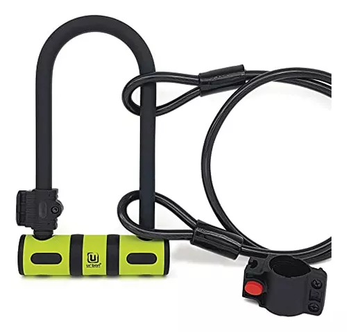 Candado Bicicleta Ur80150b Con Cable - Antirrobo, Nivel 10