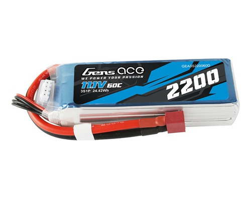 Batería Lipo 3s 11,1v 2200mah Tattu Gensace 60c Dean