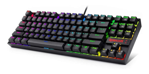 Teclado Redragon Kumara K552 Rgb Español Switch Blue Black