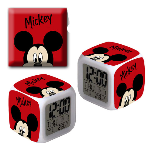 Reloj Despertador Iluminado Disney Mickey Mouse - Printek