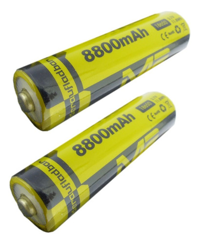 Pack 2 Batería M2-tec 18650 Recargable 3.7 V 8800mah