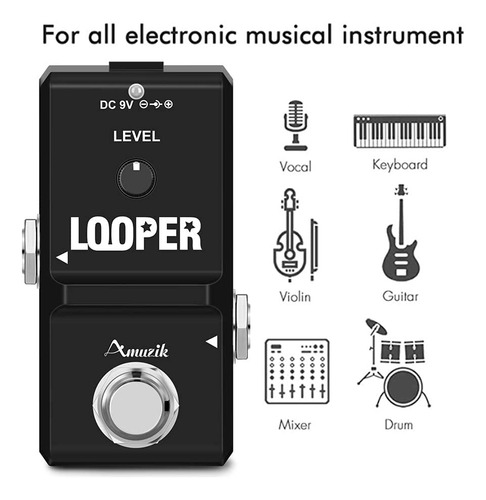Pedal De Efecto De Loop Amuzik Tiny Loop Pedal Para