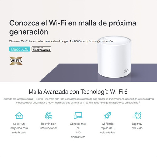 Imagen 2 de 9 de Sistema Wifi 6 Malla Para El Hogar, Tp-link Deco X20 2-pack