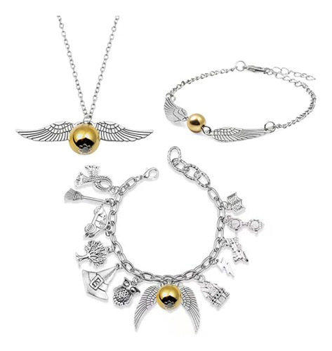 Conjunto De Pulseira, Anel, Colar Harry Potter