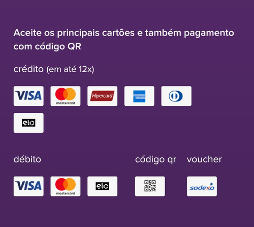 Máquina Point Mini Chip Aceita Cartão Débito Crédito Voucher