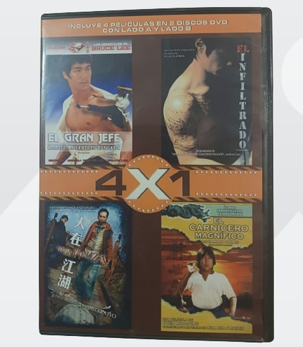Película El Gran Jefe Bruce Lee Más 3 Películas De Regalo (Usado)