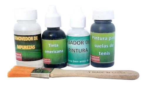 Kit Para Pinta Suelas De Tenis Removedor + Tinta + Pintura