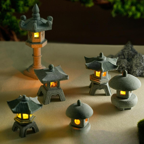 Figura En Miniatura De Linterna De Pagoda, Mini Estilo B
