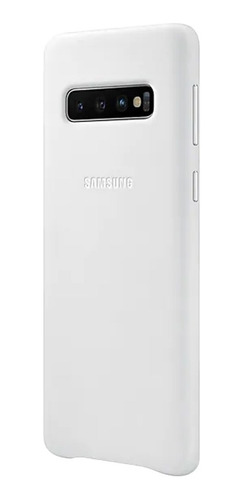 Capa Protetora Samsung Galaxy S10 Couro Branco