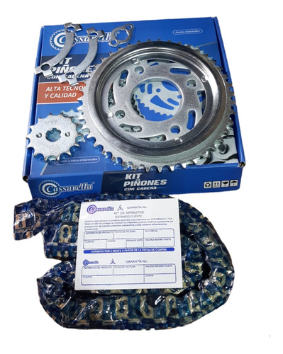 Kit Arrastre Cb 125 F 4 Huecos(pt43c-pd14c-428-132-c) Dorada