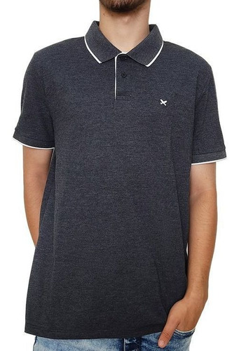 Camisa Polo Hering Masculina Piquet Cinza Bordado 036h6uen