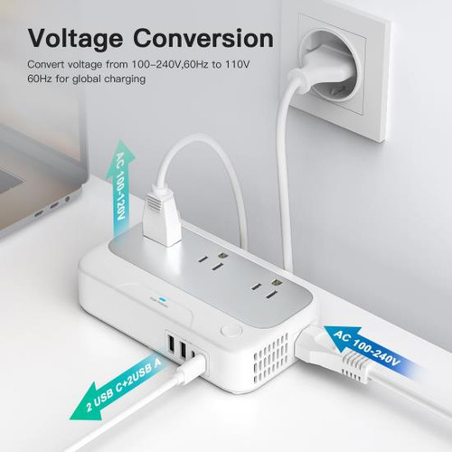 Fbdd Adaptador De Viaje Universal Y Convertidor De Voltaje D