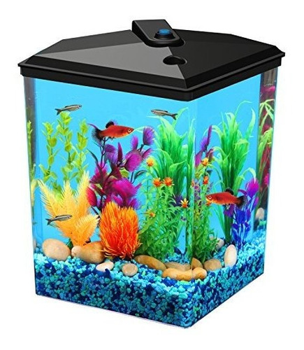 El Acuario Aquaview De 2.5 Galones Con Iluminación Led Y Fil