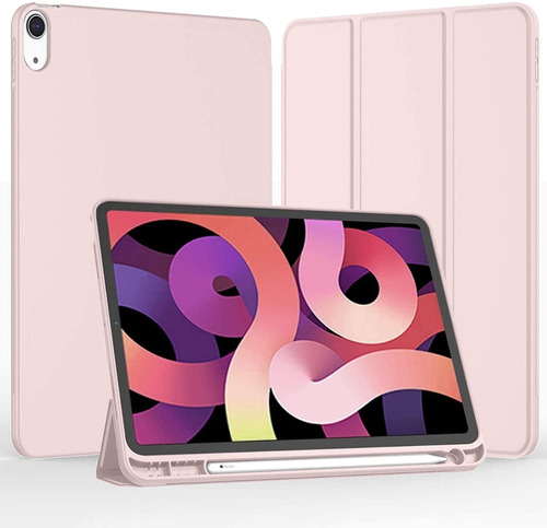 Estuche Protector iPad Air 4 10.9  2020 Porta Lapiz Rosa 