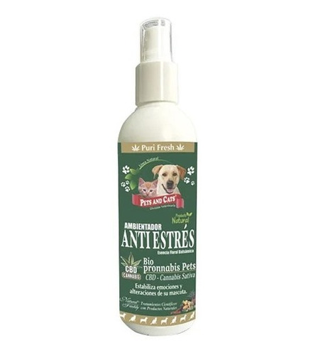Imagen 1 de 2 de Ambientador Antiestrés Biopronnabis Para Mascotas X 240ml