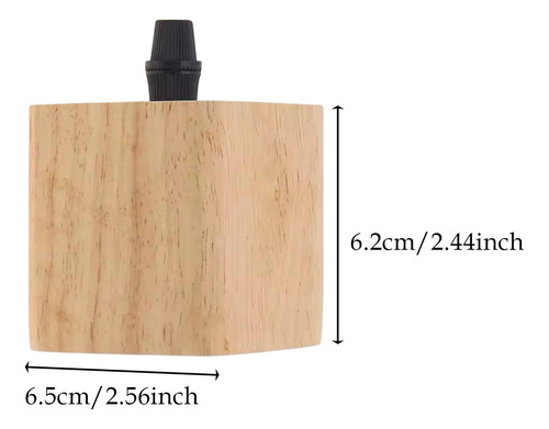 Soporte De Lámpara Led De Madera Del 6,2 Cm X 6,5 Cm