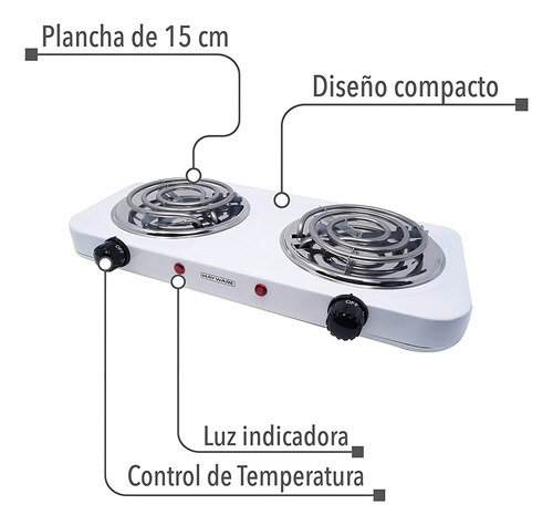 Estufa Eléctrica - Mayware Hy2000a 127v Blanco