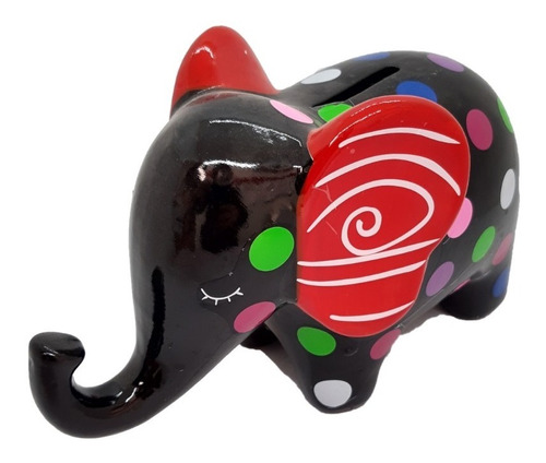 Imagen 1 de 3 de Alcancia Infantil Ceramica Elefante Colores Niños Decoracion