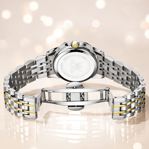 Olevs Relojes Para Mujer Vestido De Lujo Relojes Blancos Con