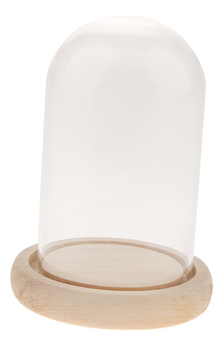 Cúpula Clara Con Base De Madera Un