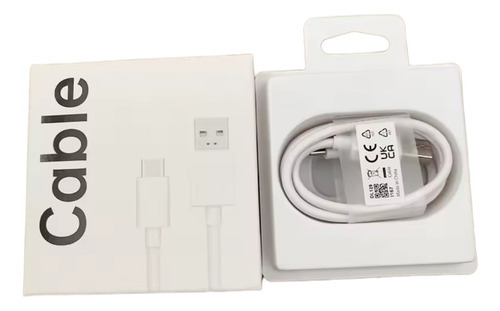 Cable Supervooc Para Oppo 100w /80w De Carga Rápida 1m Blanco