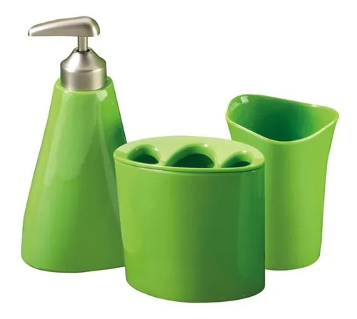 Set De Baño Orvino 3 Piezas Verde Umbra