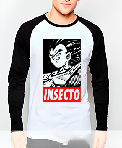 Polera Raglan Vegeta Insecto Dragon Ball Dtf Cod 001