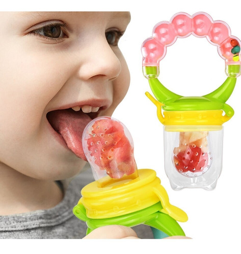 Chupo Alimentador Para Comer Frutas Con Sonajero Para Bebe