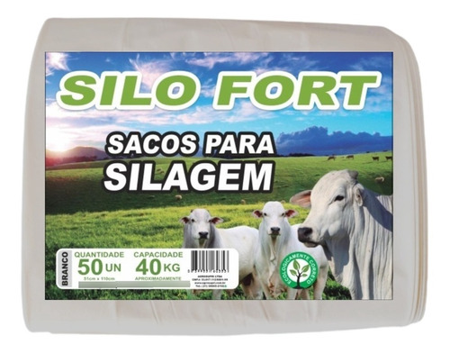 Sacos Para Silagem Branco 51x105 - 200 Micras C/50 Unidades