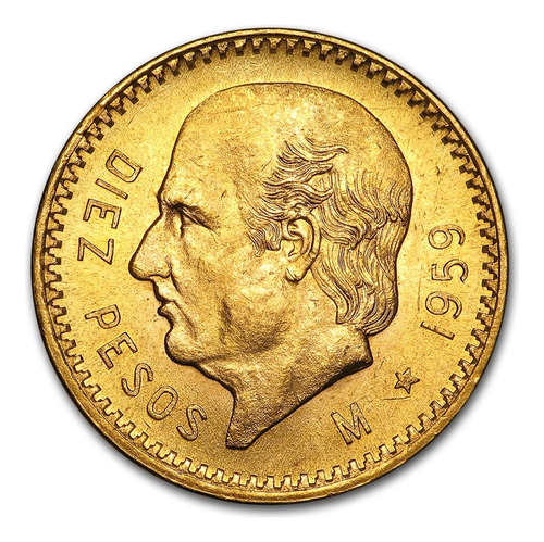 Moneda Hidalgo 10 Pesos Oro 1959