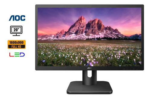 Monitor Aoc Lcd 20 Pulgadas Plano 20e1h Hdmi Vga Somos Tiend