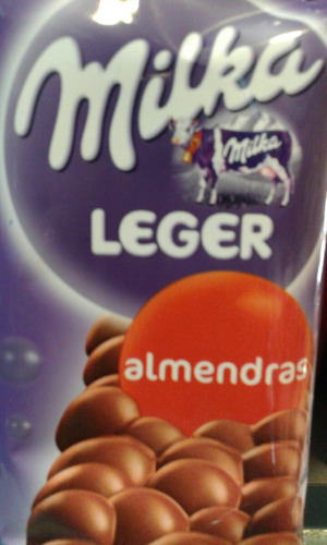 Chocolate Milka X 100gs Leger Almendras Floresta