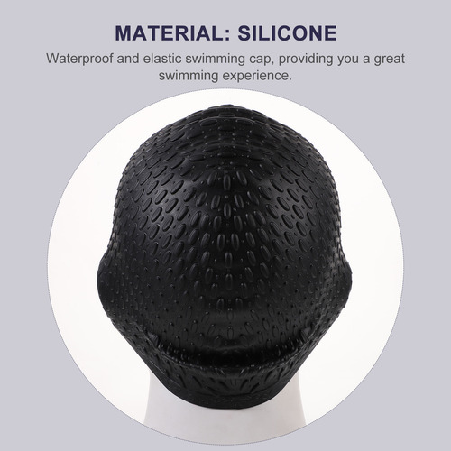 Práctico Gorro De Piscina Impermeable De Silicona Para Nadar