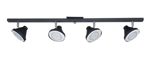 Aplique Plafon 4 Luces Negro Spot  Ar111 Apto Led Oslo