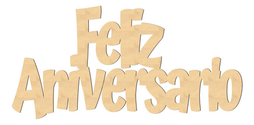 Letrero Feliz Aniversario A Mdf Madera Decorar 80x40cm