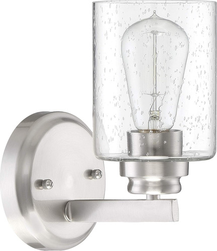 Aplique De Pared Vidrio Transparente Semillas 1 Luz 100w N