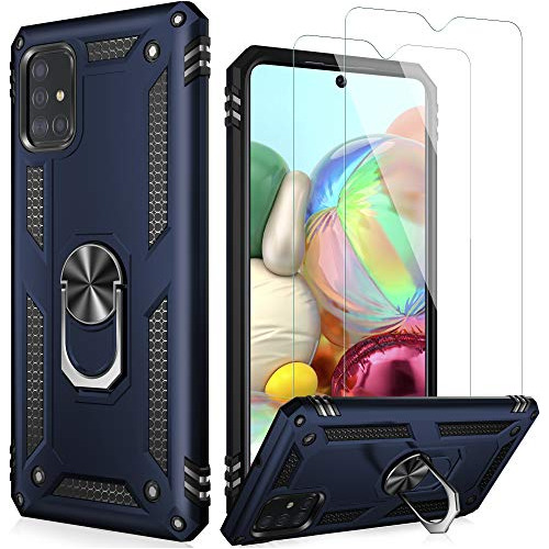 Funda Para Samsung Galaxy A51 4g Lte Azul De Grado Militar