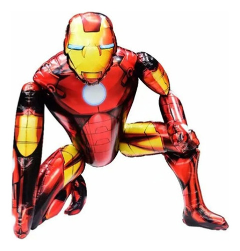 Globo Iron Man Metalizado Ironman Super Heroe 3d 55x63cm