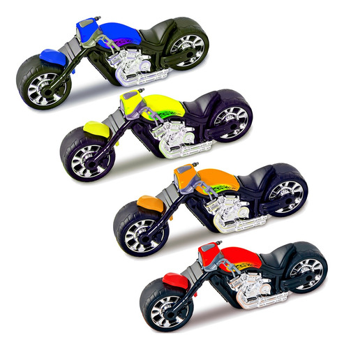 Kit 6 Moto Rodão 21cm Brinquedo Atacado Presente Doação