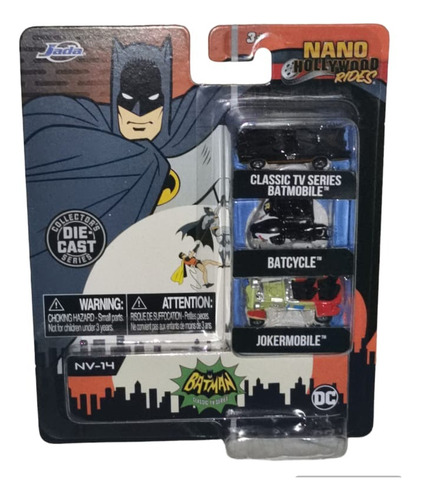 Set De 3 Carritos Batman Batimovil Classic