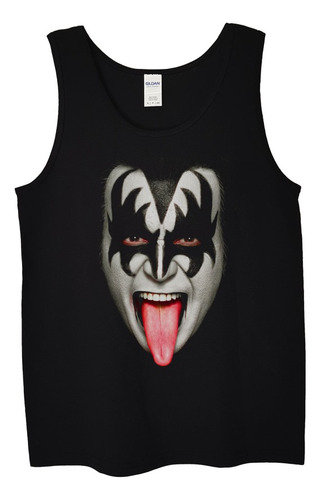 Polera Musculosa Kiss Gene Simmons Lengua F Rock Abominatron