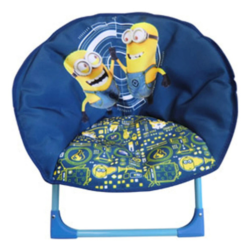 Silla Plegable Infantil Metálica Honguito - Minions Azul