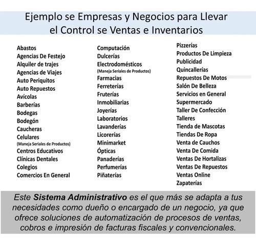 Sistema Administrativo Facturación Ventas Inventario Saint 5