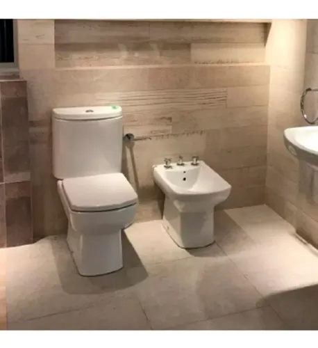 Combo Inodoro Baño Deposito Bidet Roca Dama Senso