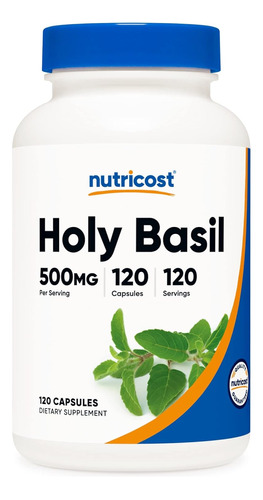 Nutricost Holy Basil 500 Mg Albahaca Santa 120 Cápsulas