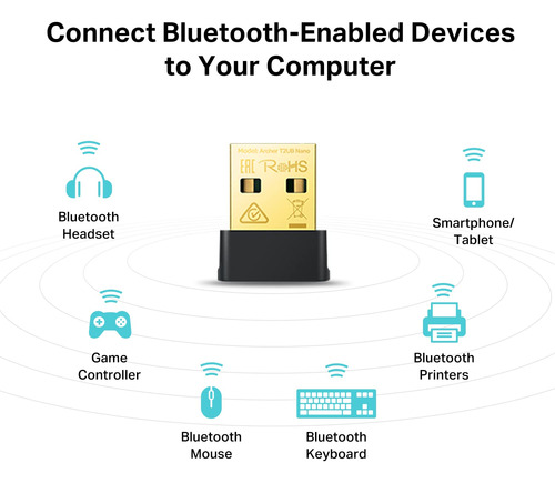 Adaptador Usb Bluetooth Wifi 2 En 1 Tp-link Archer T2ub Nano