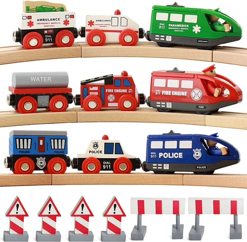 Trenes De Rescate Con Bater&iacute;a De On Track Usa. Incluy