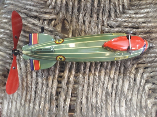 Zeppelin De Lata Brinquedo Antigo De Lata