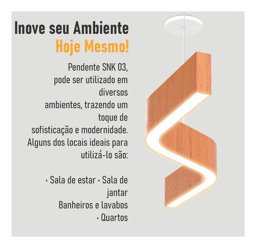Lustre Madeira Grande Comprido Linear Z Slin 90cm - Snk 03