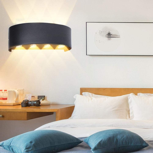 Luz Led Pared Moderna Decoración Aplique 8leds